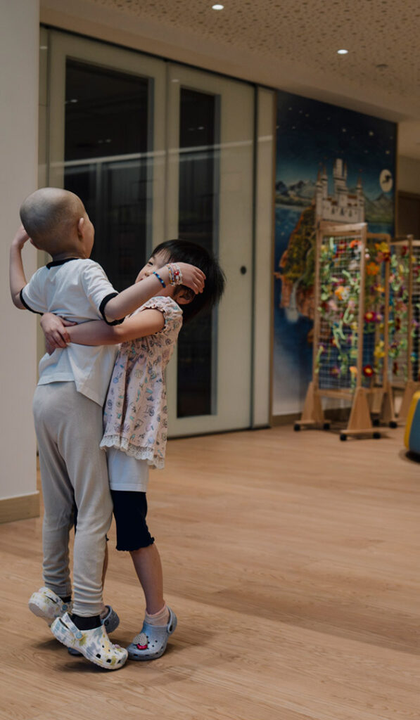Two Friends Hugging